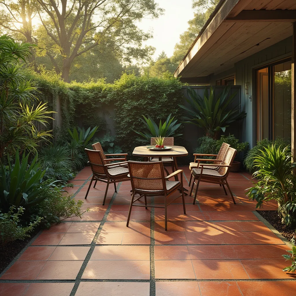 Mid-century inspired patio