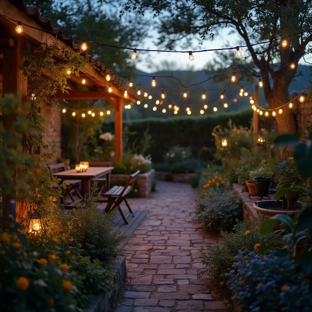 Night garden lighting